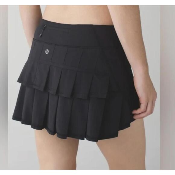 Y2K Lululemon Run: Pace Setter Skirt Black Size 10Retired 2012‎ StyleRare